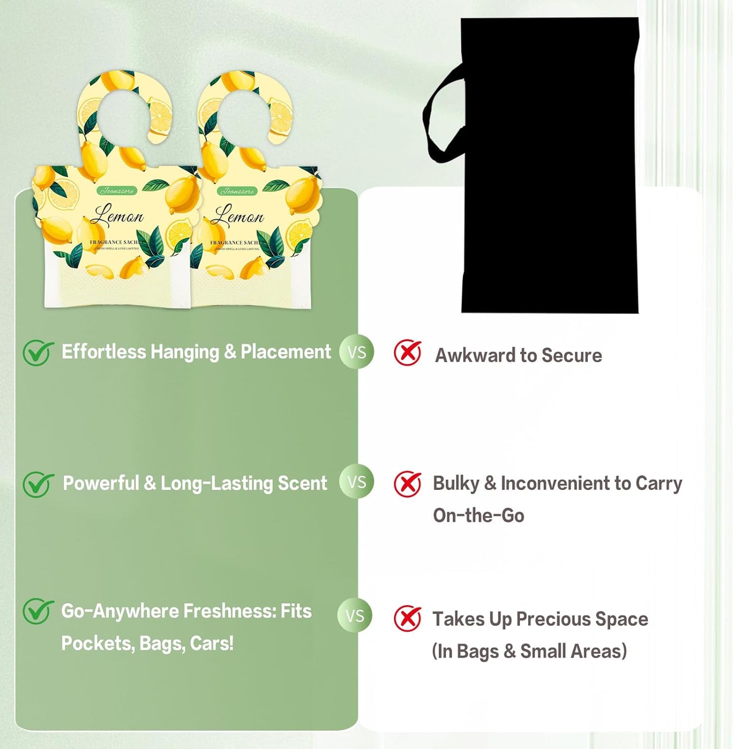 15 Packs Lemon Scented Sachets Bag for Drawers and Closets | Home Fragrance Sachet, Long-Lasting Hanging Closet Deodorizer Smell Goods for House