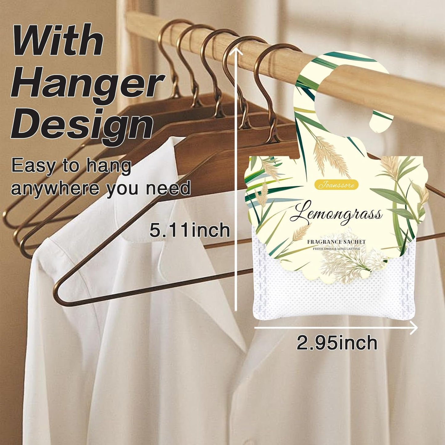 15 Packs Lemon Scented Sachets Bag for Drawers and Closets | Home Fragrance Sachet, Long-Lasting Hanging Closet Deodorizer Smell Goods for House