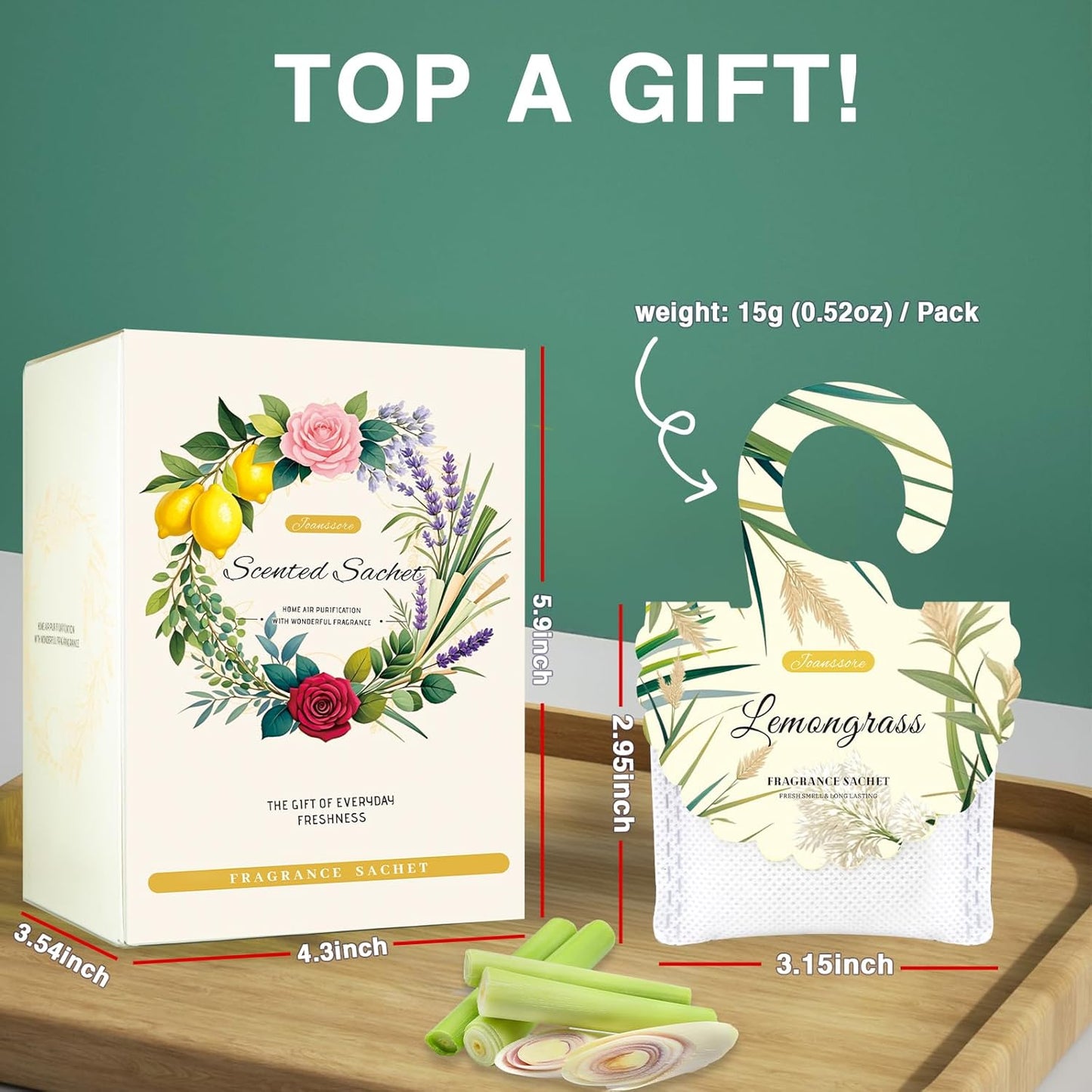 15 Packs Lemon Scented Sachets Bag for Drawers and Closets | Home Fragrance Sachet, Long-Lasting Hanging Closet Deodorizer Smell Goods for House