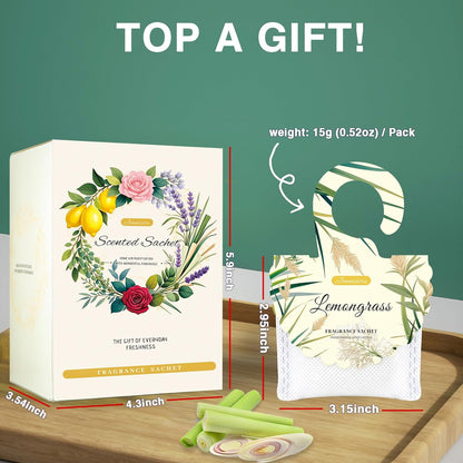 15 Packs Lemon Scented Sachets Bag for Drawers and Closets | Home Fragrance Sachet, Long-Lasting Hanging Closet Deodorizer Smell Goods for House