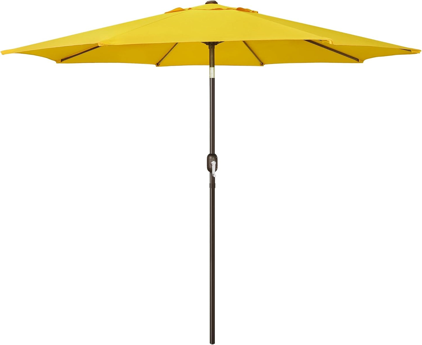 9' Outdoor Patio Umbrella, Outdoor Table Umbrella, Yard Umbrella, Market Umbrella with 8 Sturdy Ribs, Push Button Tilt and Crank