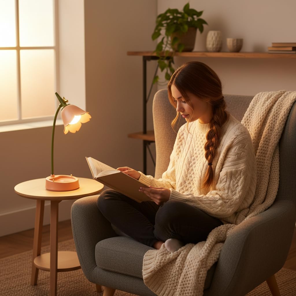 LED Desk Lamp Cordless Table Light Adjustable Gooseneck Dimmable Touch Rechargeable Battery Eye-Caring Night Light for Kids, Mini Cute Lamp for College Dorm Bedroom Reading, Yellow