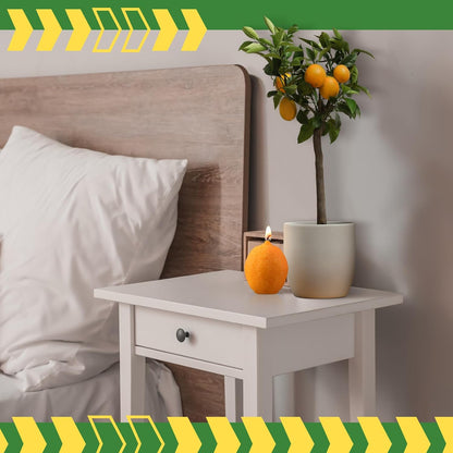 8 Pcs Lemon Shaped Scented Candle Cute Fruit Aroma Soy Wax Decorative Candle Table Photo Prop for Birthday Gift Meditation Mood Boosting Bath Yoga(Orange,Yellow,White)