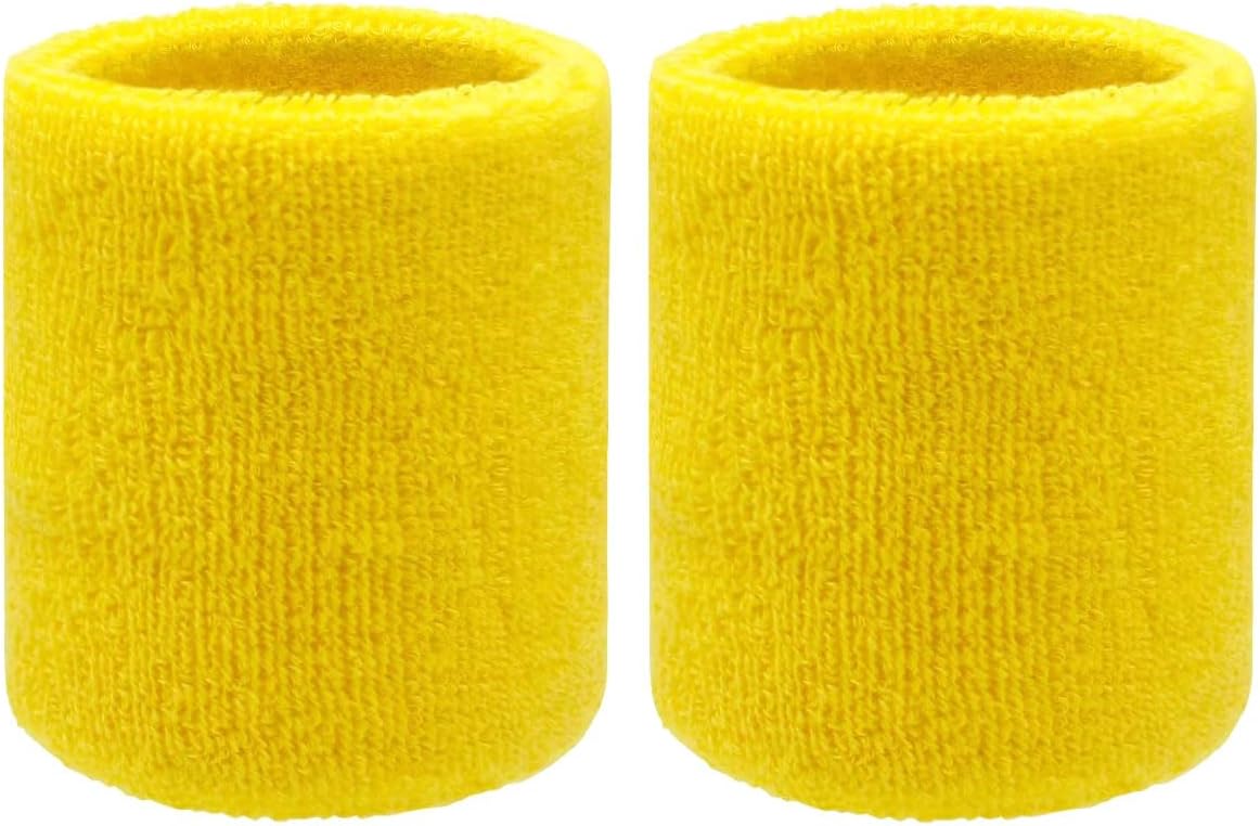 Sweatbands Sports Wristbands for Kids and Women - 3 inch Elastic Athletic Wrist Bands for Tennis, Basketball, Running, Working Out