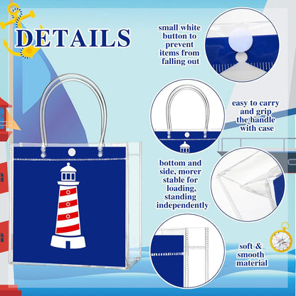 24 Pcs Lemon Clear Gift Bags with Handles Yellow Bow Lemon Print Transparent Tote Bags Reusable PVC Candy Treat Gift Container for Bridal Shower, Baby Shower, Wedding, Birthday Party Favors