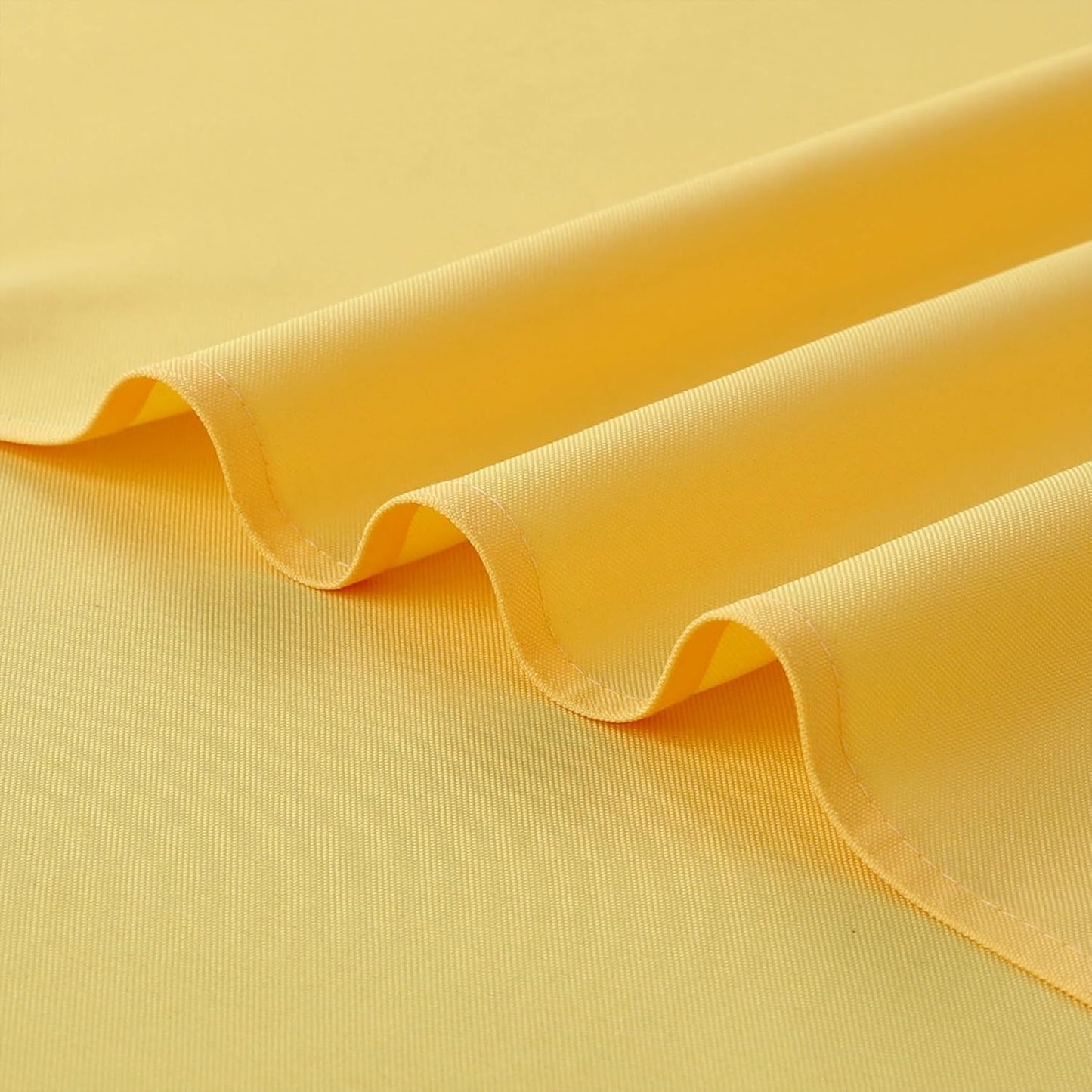 Yellow Heavy Duty Cloth Napkins Set of 6 - Decorative 17x17 Inch Polyester Napkins with Hemmed Edges, 210GSM, Washable & Reusable for Dinner, Wedding, Party, Banquet & Everyday Use