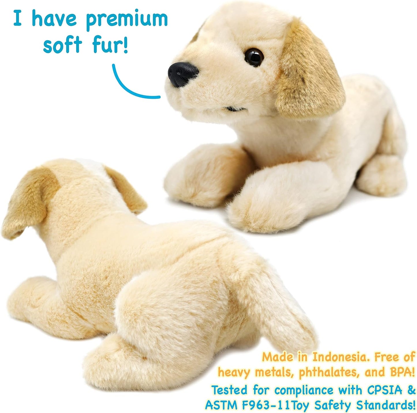 TigerHart Lorrie The Yellow Labrador - 12 Inch Stuffed Animal Plush
