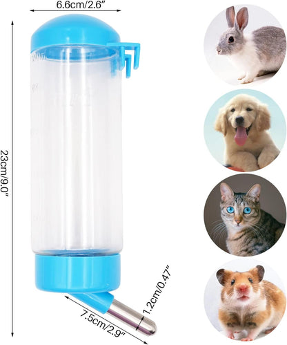 Rabbit Water Bottle for Cage 4Pcs Small Animal Water Bottle No Drip | Rabbit Water Dispenser, Guinea Pig Water Dispenser, Pet Water Bottle for Rabbit, Bunny, Guinea Pig, Hamster in Random Colors