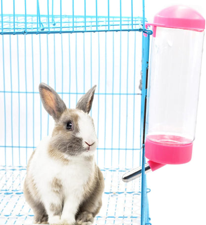 Rabbit Water Bottle for Cage 4Pcs Small Animal Water Bottle No Drip | Rabbit Water Dispenser, Guinea Pig Water Dispenser, Pet Water Bottle for Rabbit, Bunny, Guinea Pig, Hamster in Random Colors