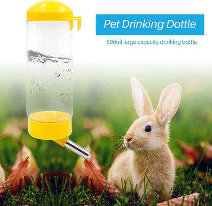 Rabbit Water Bottle for Cage 4Pcs Small Animal Water Bottle No Drip | Rabbit Water Dispenser, Guinea Pig Water Dispenser, Pet Water Bottle for Rabbit, Bunny, Guinea Pig, Hamster in Random Colors