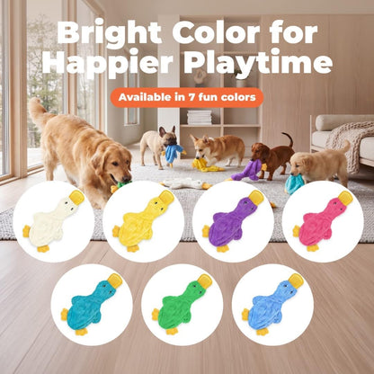 Best Pet Supplies Interactive Squeaky Dog Toy - Crinkle Duck, Blue | Stuffing Free Body, Soft, Squeaks & Crinkles, No Mess, Perfect for Moderate Chewers, Toss and Fetch Play