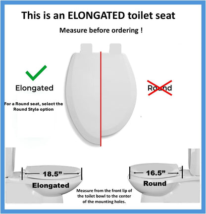 2Q1E6-50 Builder Grade Slow Close Plastic Toilet Seat with Vari Adjust Lok-Down R'N'C Hinge and Quik-Lok Mounting Hardware, Elongated, Yellow