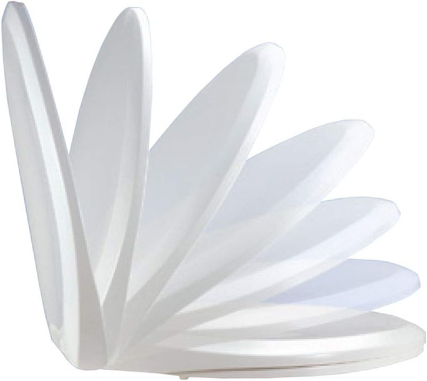 2Q1E6-50 Builder Grade Slow Close Plastic Toilet Seat with Vari Adjust Lok-Down R'N'C Hinge and Quik-Lok Mounting Hardware, Elongated, Yellow