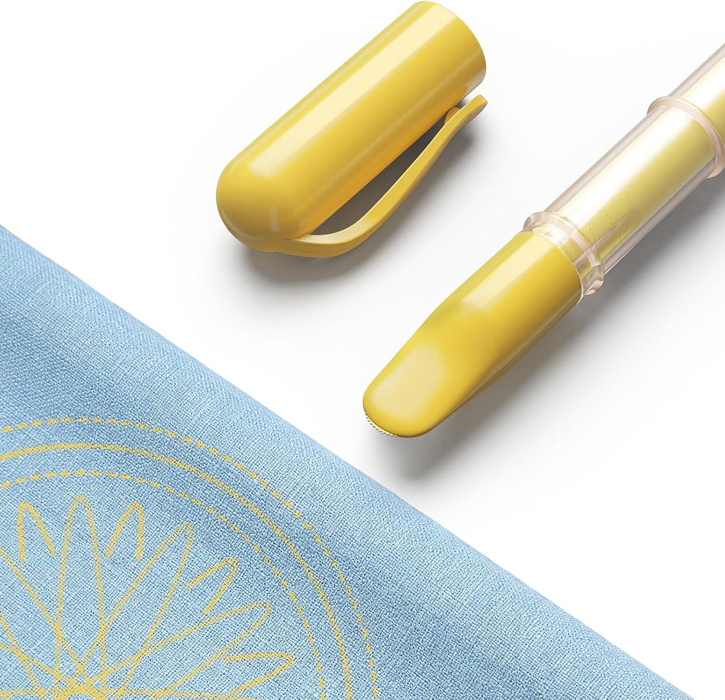 Fabric Markers for Sewing, Erasable Pens with Precision Gear Tip, for Quilting, Dressmaking, Crafting, and Tailoring Supplies, Yellow