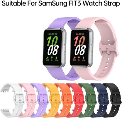 Compatible for Samsung Galaxy Fit 3 Watch Bands, Soft Silicone Replacement Straps Adjustable Sport Wristbands for SAMSUNG Galaxy FIT 3 SM-R390 Smartwatch Bands for Women&Men