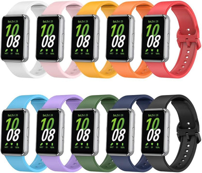 Compatible for Samsung Galaxy Fit 3 Watch Bands, Soft Silicone Replacement Straps Adjustable Sport Wristbands for SAMSUNG Galaxy FIT 3 SM-R390 Smartwatch Bands for Women&Men