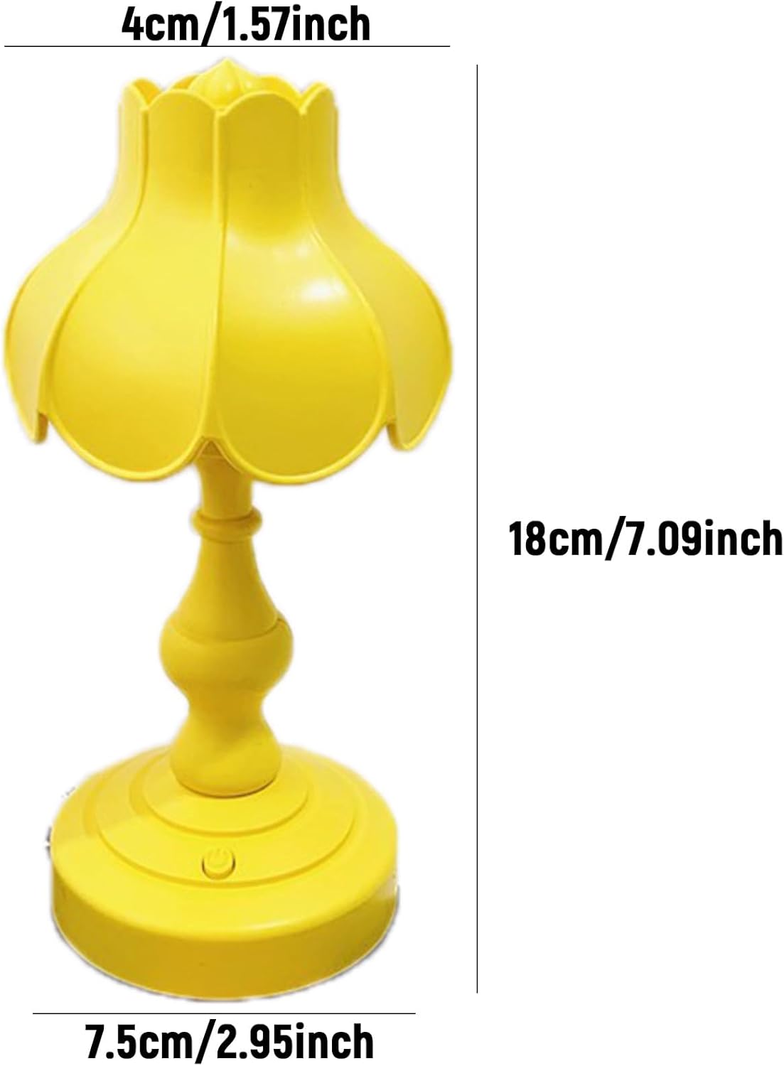 Desk Lamp, Retro Lotus Leaf Ingenious Lovely 3 Light Sources Small Table Night Lamp for Girls Bedroom (Yellow)