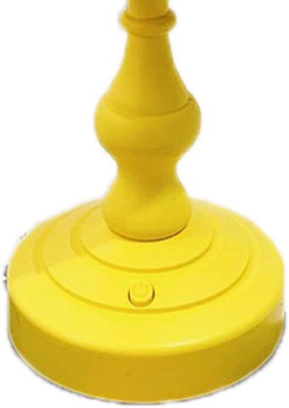 Desk Lamp, Retro Lotus Leaf Ingenious Lovely 3 Light Sources Small Table Night Lamp for Girls Bedroom (Yellow)