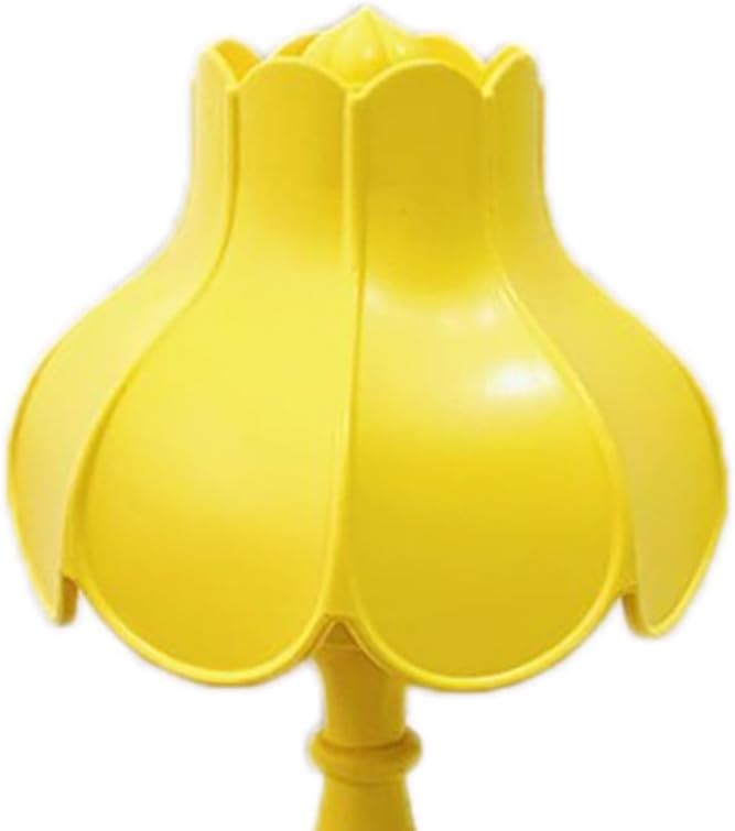 Desk Lamp, Retro Lotus Leaf Ingenious Lovely 3 Light Sources Small Table Night Lamp for Girls Bedroom (Yellow)
