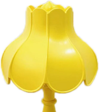 Desk Lamp, Retro Lotus Leaf Ingenious Lovely 3 Light Sources Small Table Night Lamp for Girls Bedroom (Yellow)