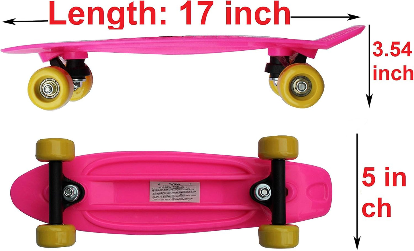 Mini Skateboard, Mini Cruiser Skateboard for Beginners