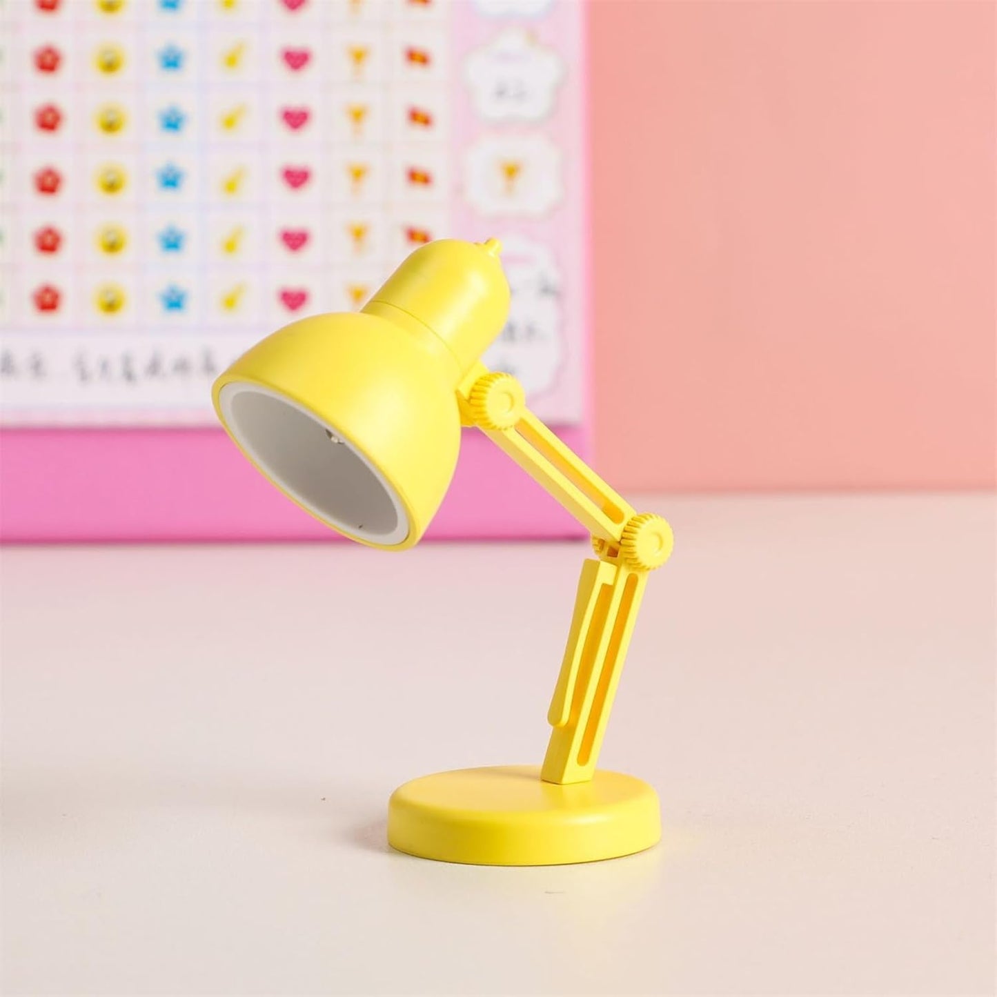 LED Desk Lamp for Home Office, Folding Reading Desk Light with Detachable Magnetic Base, Desk Accessories Table Lamp, Eye Caring Small Study Lamp for College Dorm Room (Yellow)