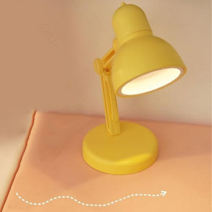 LED Desk Lamp for Home Office, Folding Reading Desk Light with Detachable Magnetic Base, Desk Accessories Table Lamp, Eye Caring Small Study Lamp for College Dorm Room (Yellow)