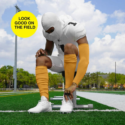 Football Leg Sleeves [1 Pair] - For Adult & Youth - Calf Compression Sleeves for Men and Boys