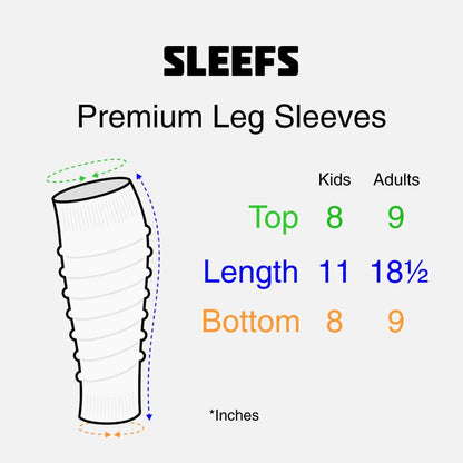 Football Leg Sleeves [1 Pair] - For Adult & Youth - Calf Compression Sleeves for Men and Boys