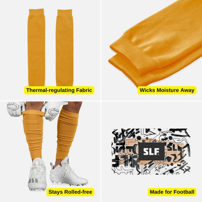 Football Leg Sleeves [1 Pair] - For Adult & Youth - Calf Compression Sleeves for Men and Boys