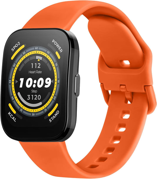 for Amazfit Bip 6/5 Watch Band, Amazfit GTR 4/3 Pro / 3 / 2e / 2 / GTR 47mm Smart Watch, 22mm Soft Silicone Sport Strap Compatible with Bip 6/5 GTR 4 Bands Women Men