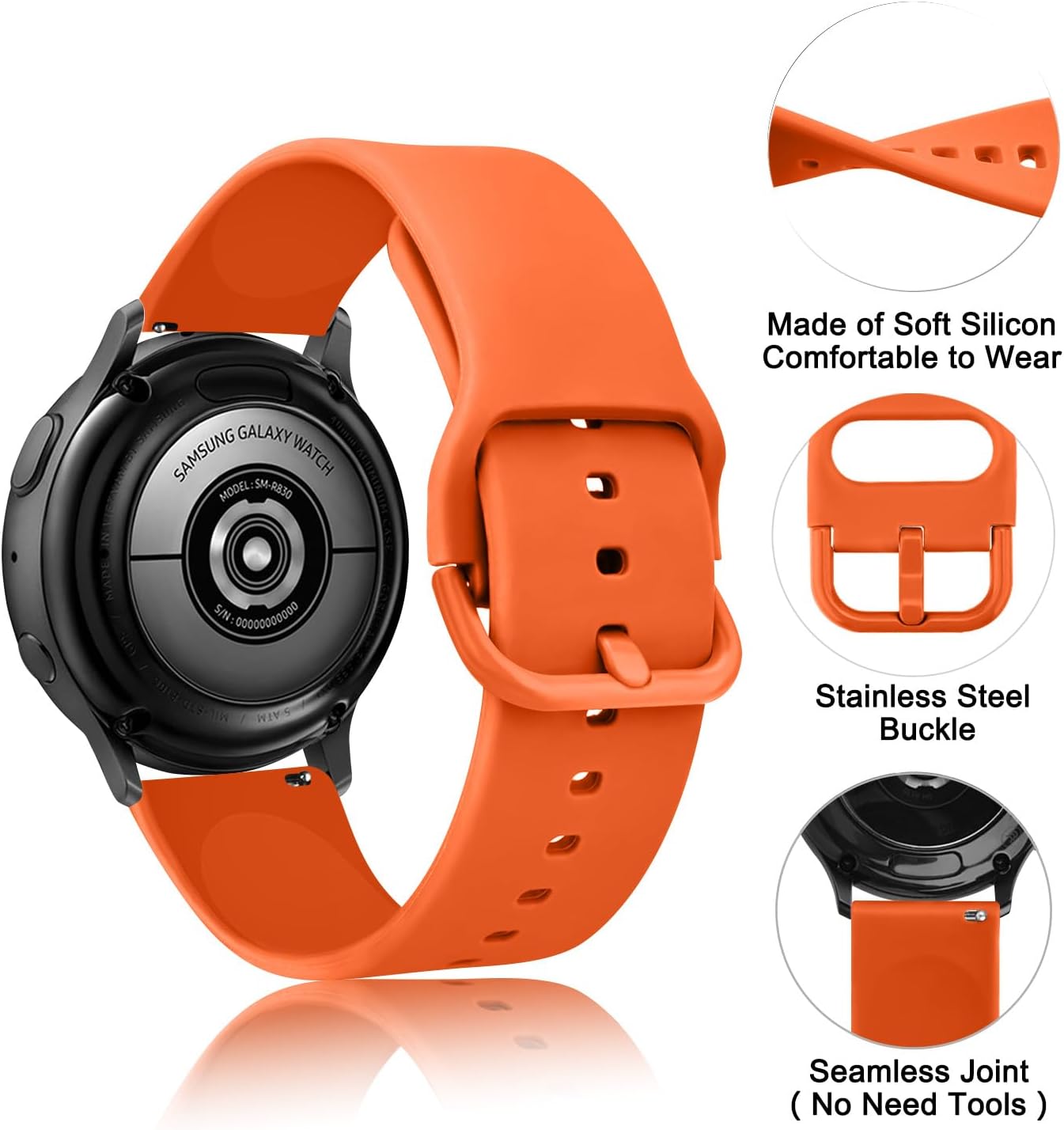 for Amazfit Bip 6/5 Watch Band, Amazfit GTR 4/3 Pro / 3 / 2e / 2 / GTR 47mm Smart Watch, 22mm Soft Silicone Sport Strap Compatible with Bip 6/5 GTR 4 Bands Women Men