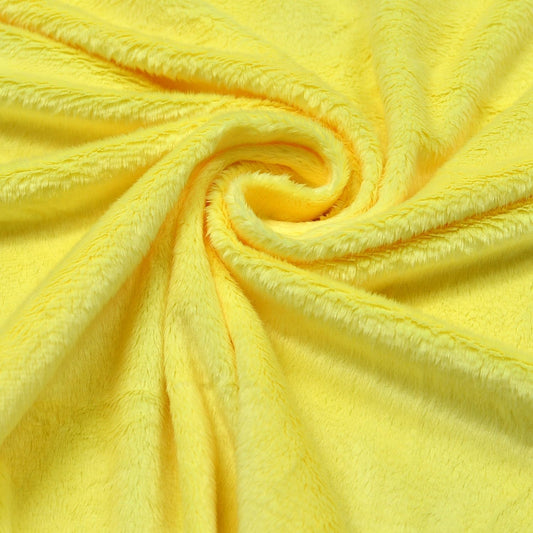 Yellow Super Soft Minky Fabric by The Yard, 36"x60" | Short Pile Smooth Plush Material for DIY Sewing, Craft Projects