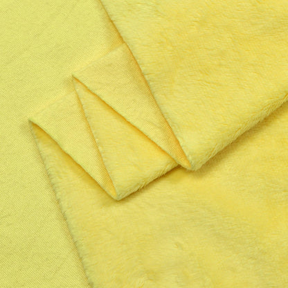 Yellow Super Soft Minky Fabric by The Yard, 36"x60" | Short Pile Smooth Plush Material for DIY Sewing, Craft Projects