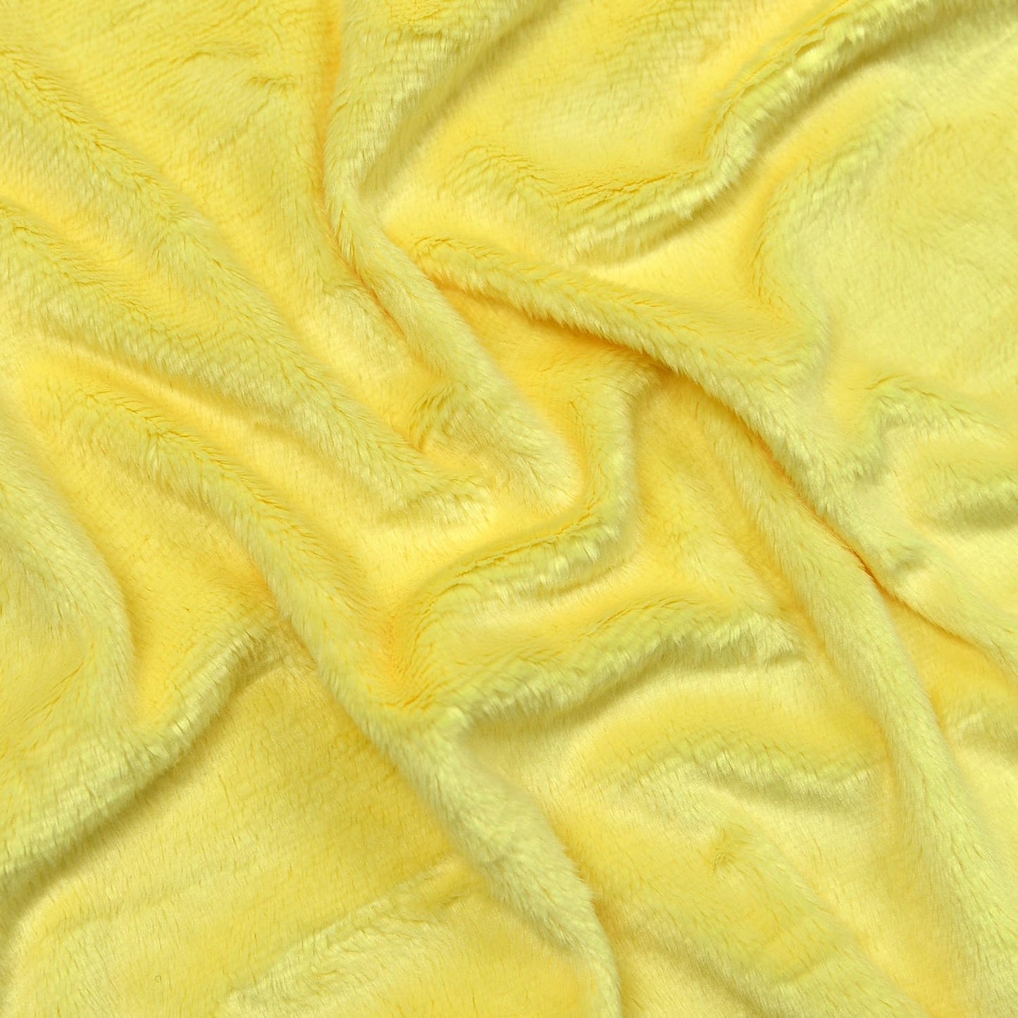 Yellow Super Soft Minky Fabric by The Yard, 36"x60" | Short Pile Smooth Plush Material for DIY Sewing, Craft Projects