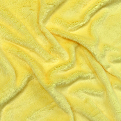 Yellow Super Soft Minky Fabric by The Yard, 36"x60" | Short Pile Smooth Plush Material for DIY Sewing, Craft Projects