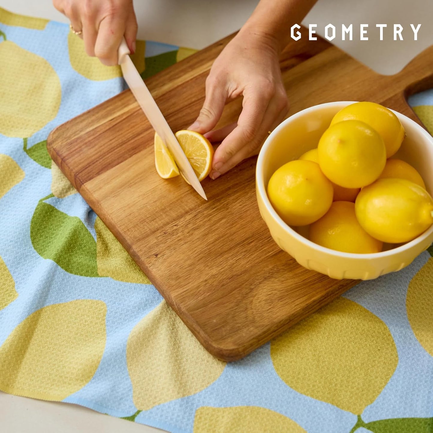 Spring Kitchen Towels - Quick Dry Microfiber Cloth Spring & Summer Dish Towels for Kitchen Drying - Premium Quick Dry Towel - Lemonade Lines, 18" x 30" - 2-Pack
