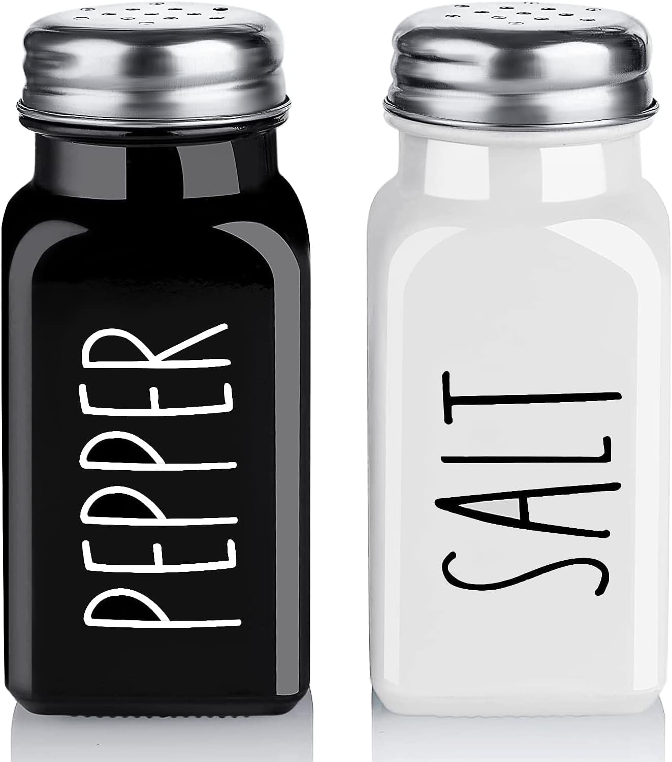 Yellow Salt and Pepper Shakers Set - Cute Glass Salt Shaker for Kitchen and Table, RV, Camp, BBQ - for Yellow Kitchen Decor and Accessories