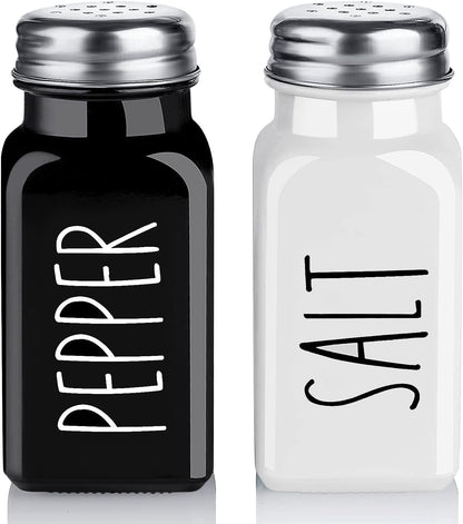 Yellow Salt and Pepper Shakers Set - Cute Glass Salt Shaker for Kitchen and Table, RV, Camp, BBQ - for Yellow Kitchen Decor and Accessories