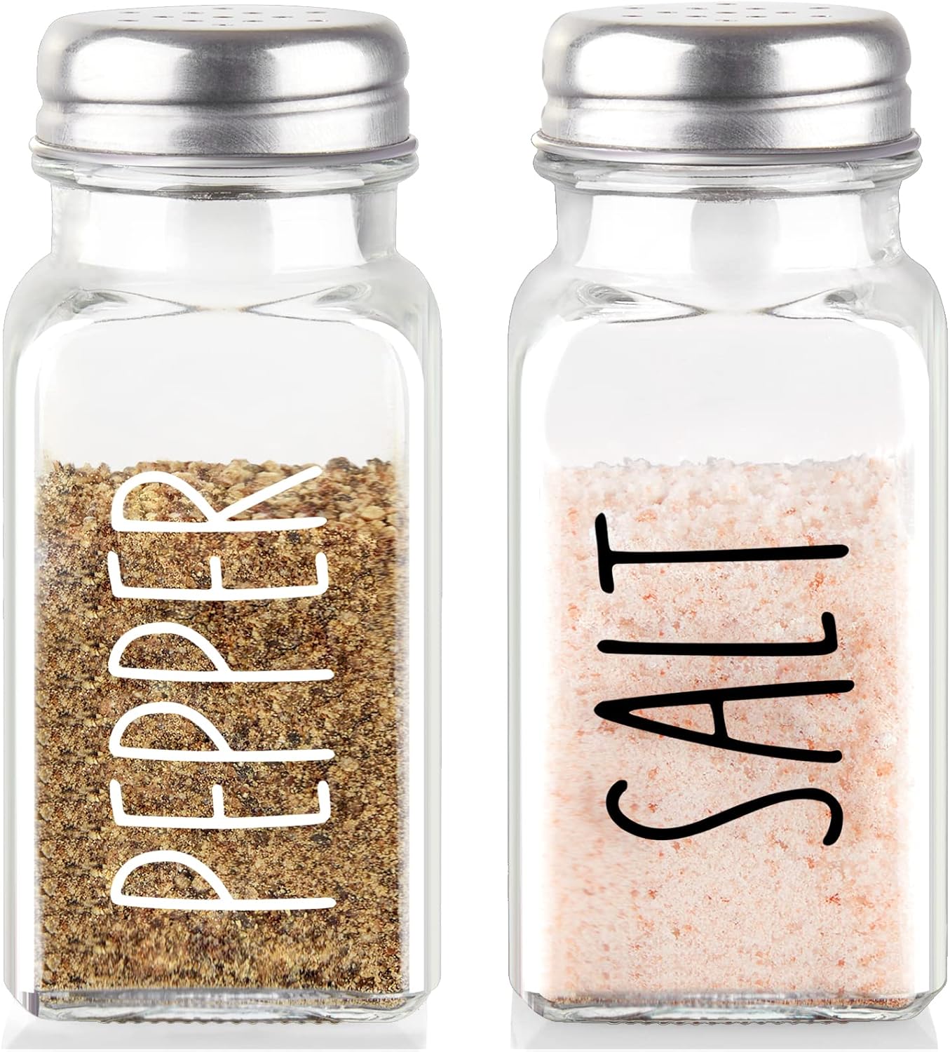 Yellow Salt and Pepper Shakers Set - Cute Glass Salt Shaker for Kitchen and Table, RV, Camp, BBQ - for Yellow Kitchen Decor and Accessories