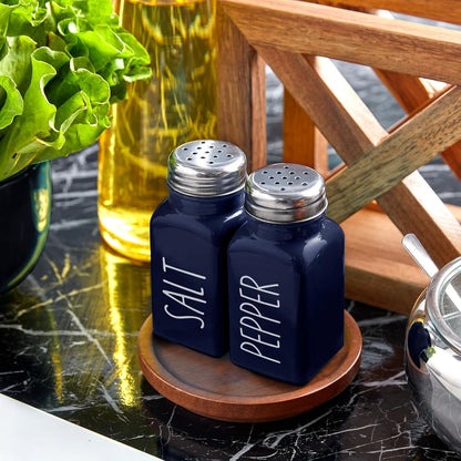 Yellow Salt and Pepper Shakers Set - Cute Glass Salt Shaker for Kitchen and Table, RV, Camp, BBQ - for Yellow Kitchen Decor and Accessories