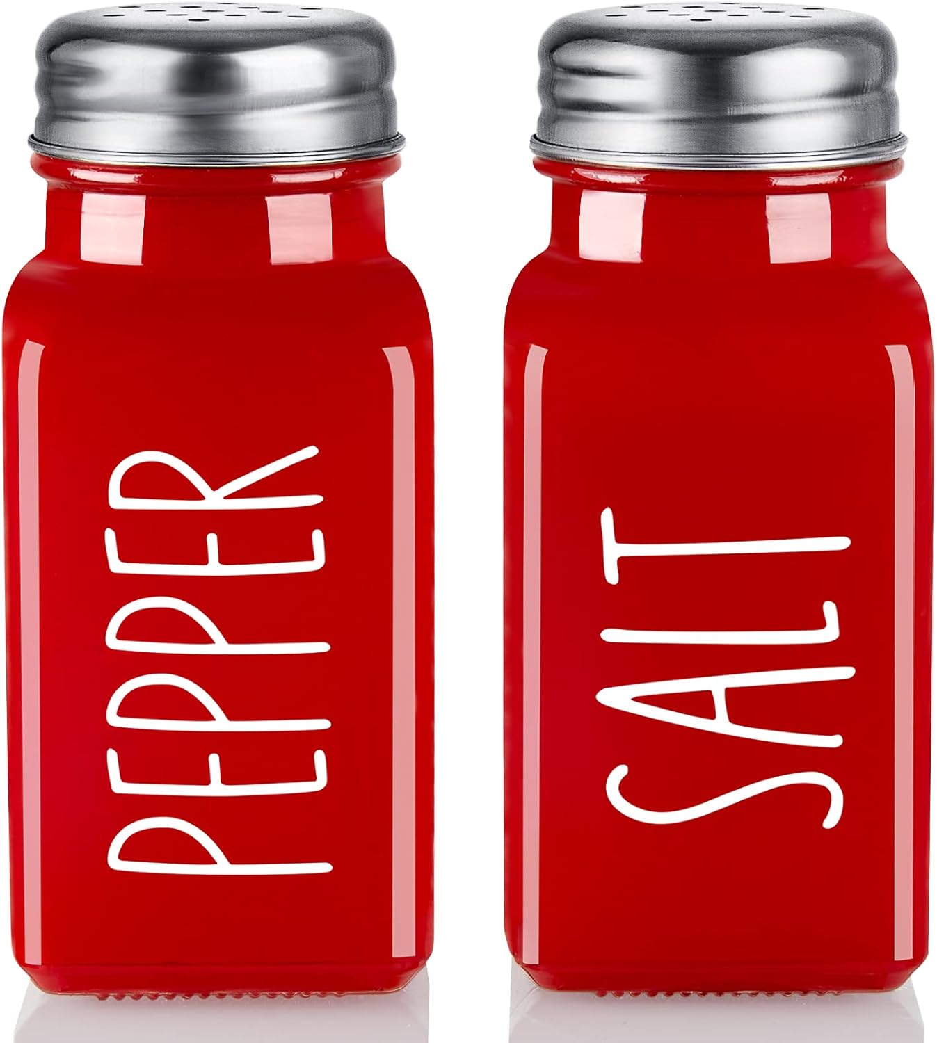 Yellow Salt and Pepper Shakers Set - Cute Glass Salt Shaker for Kitchen and Table, RV, Camp, BBQ - for Yellow Kitchen Decor and Accessories