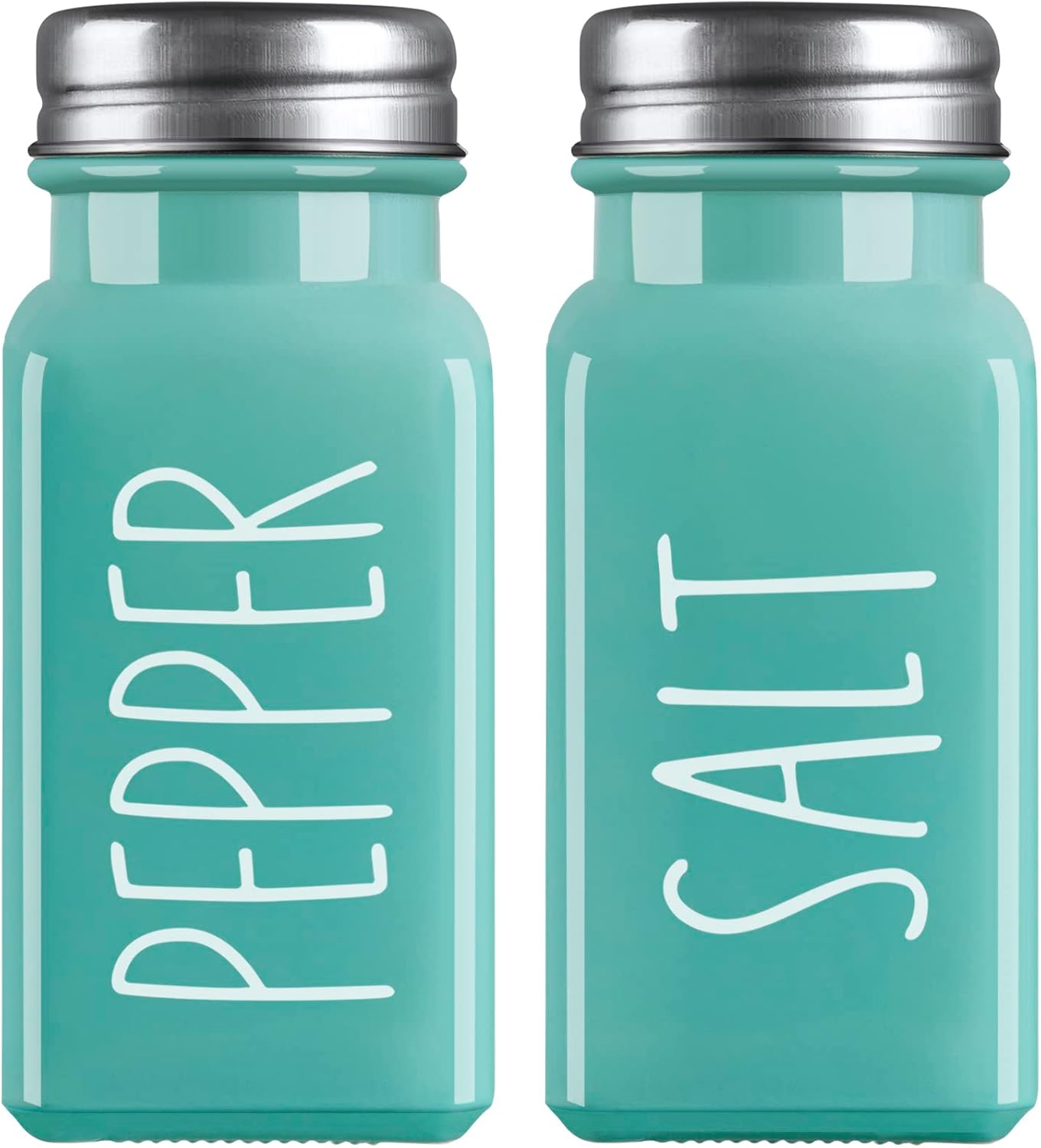 Yellow Salt and Pepper Shakers Set - Cute Glass Salt Shaker for Kitchen and Table, RV, Camp, BBQ - for Yellow Kitchen Decor and Accessories