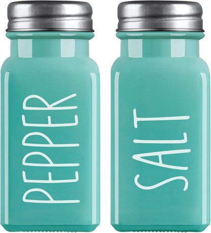 Yellow Salt and Pepper Shakers Set - Cute Glass Salt Shaker for Kitchen and Table, RV, Camp, BBQ - for Yellow Kitchen Decor and Accessories