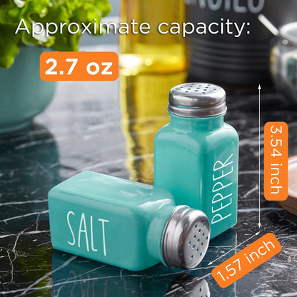 Yellow Salt and Pepper Shakers Set - Cute Glass Salt Shaker for Kitchen and Table, RV, Camp, BBQ - for Yellow Kitchen Decor and Accessories