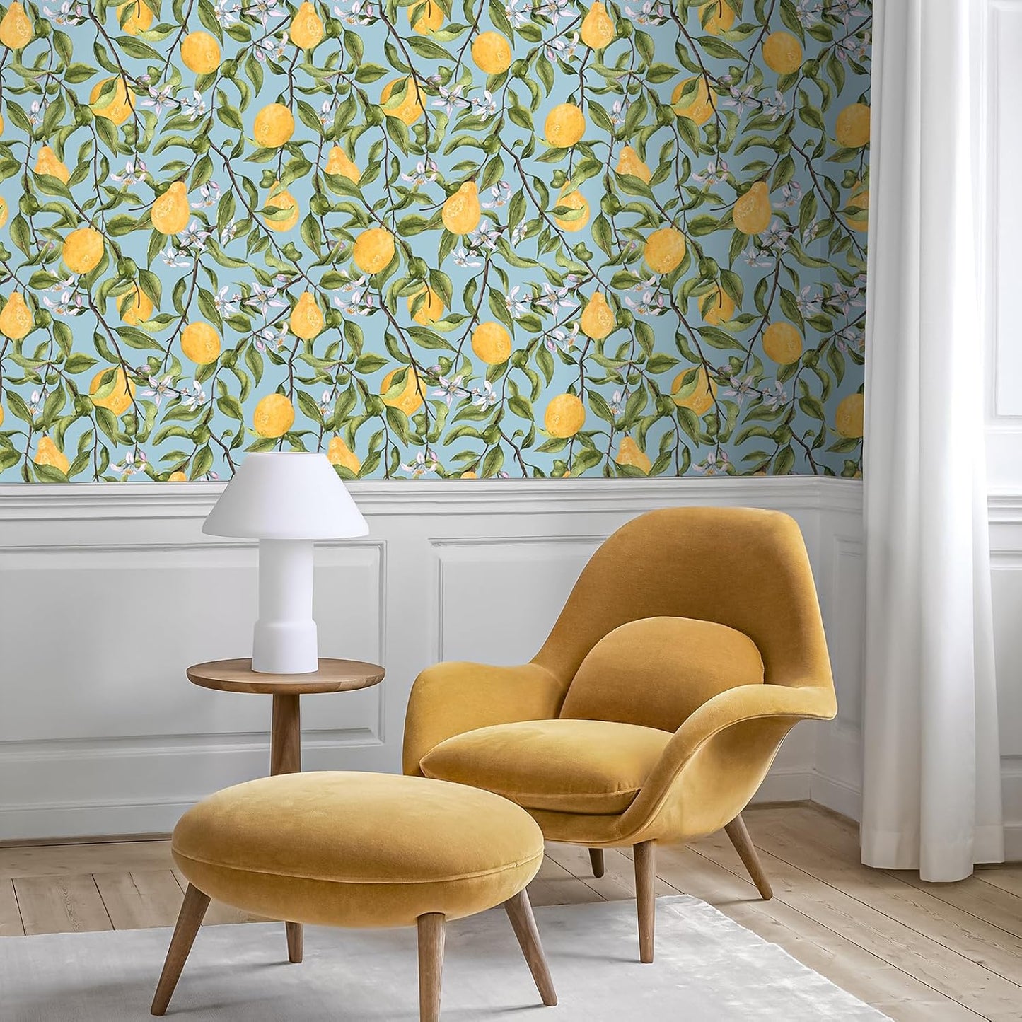 Pink Lemon Wallpaper Stick and Peel Waterproof Citrus Fruit Wallpaper for Kitchen Bedroom Nursery 17.7''x118'' Removable Pink Floral Wallpaper Prepasted Lemon Contact Paper for Cabinets Drawer