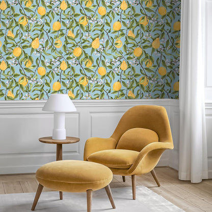 Pink Lemon Wallpaper Stick and Peel Waterproof Citrus Fruit Wallpaper for Kitchen Bedroom Nursery 17.7''x118'' Removable Pink Floral Wallpaper Prepasted Lemon Contact Paper for Cabinets Drawer