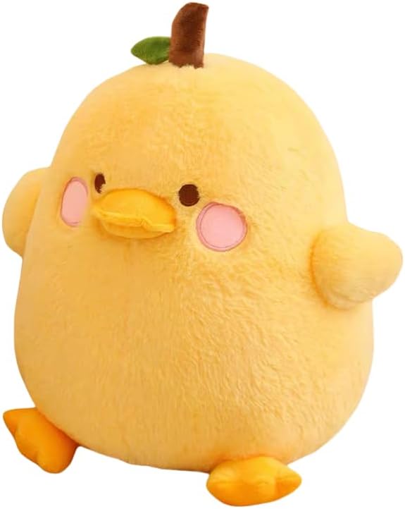 Cute Fruit Pear Duck Stuffed Animal Plush Toy Pillow - Girls and Boys Birthday Gift - 7.8" (Yellow 7.8)