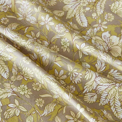 Yellow Botanical Duvet Cover Queen 100% Cotton 3 Pcs Set 1 Vintage Taupe Flower Duvet Cover with Zipper Ties 2 Pillow Shams Boho Floral Ruffle Wide Trim Bedding Set Soft