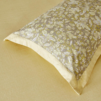 Yellow Botanical Duvet Cover Queen 100% Cotton 3 Pcs Set 1 Vintage Taupe Flower Duvet Cover with Zipper Ties 2 Pillow Shams Boho Floral Ruffle Wide Trim Bedding Set Soft